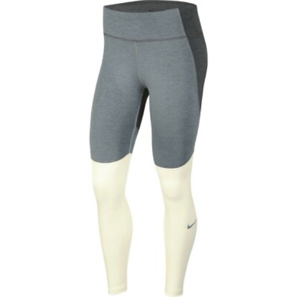 CU3401-068 Womens Nike Size small Runway Fast Warm Running Tights White and Gray
